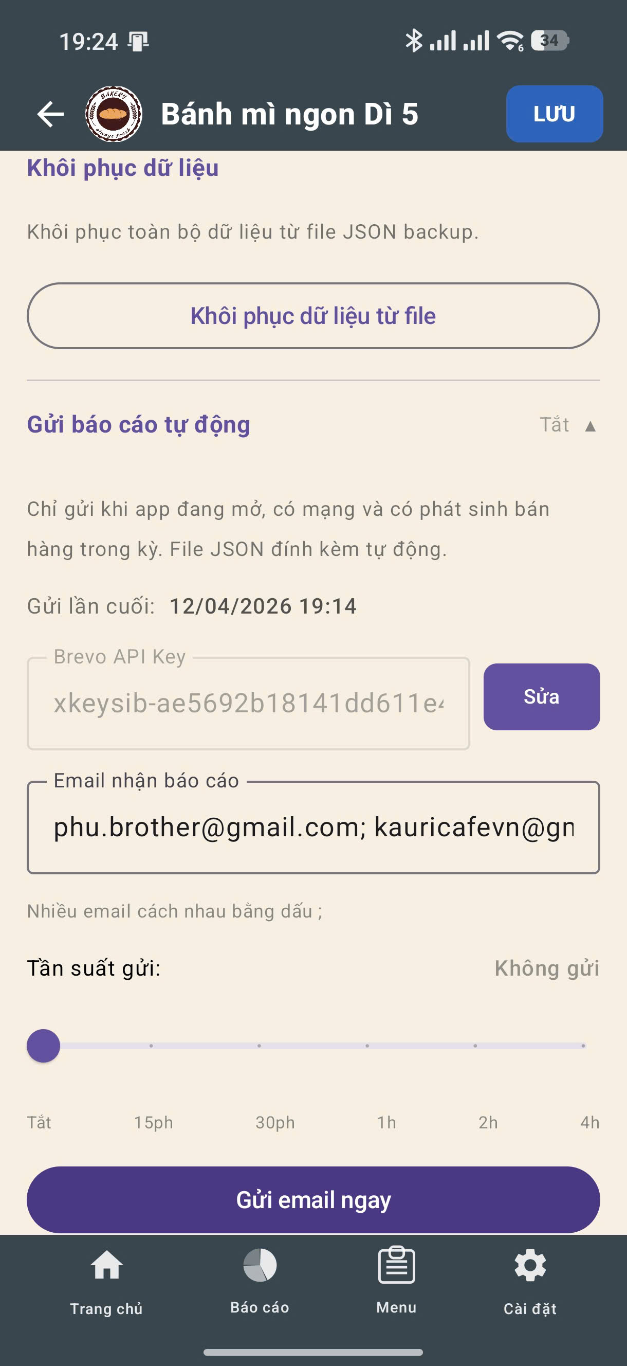 Cấu hình email